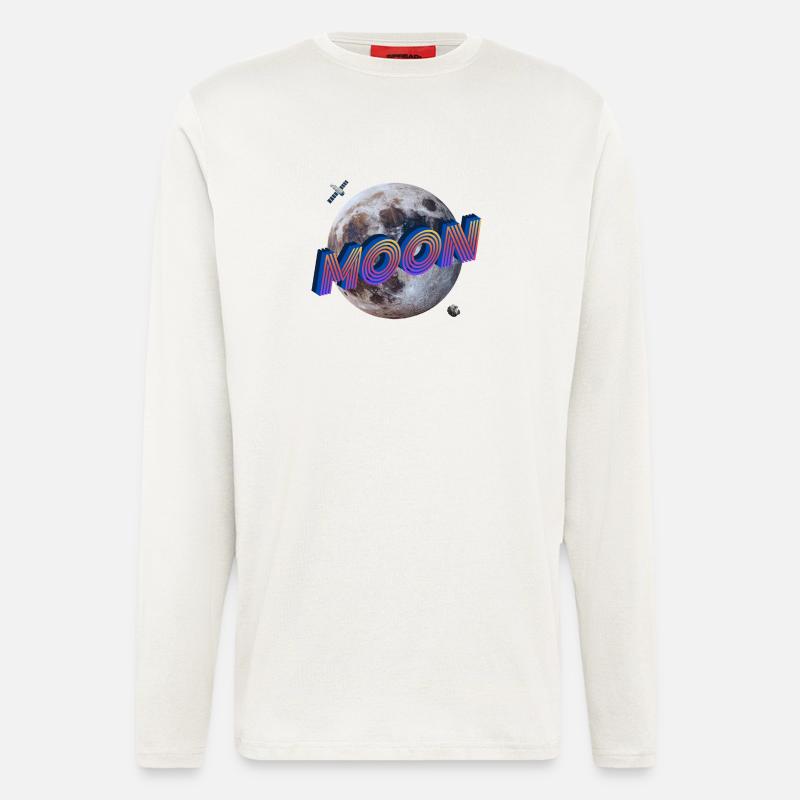 Moon - Outer Space Series - Longsleeve - made by SPREAD  - OFF WHITE