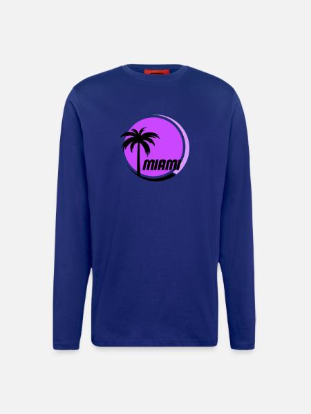 Miami Palm Trees Neon Retro - Longsleeve - made by SPREAD - OFF WHITE