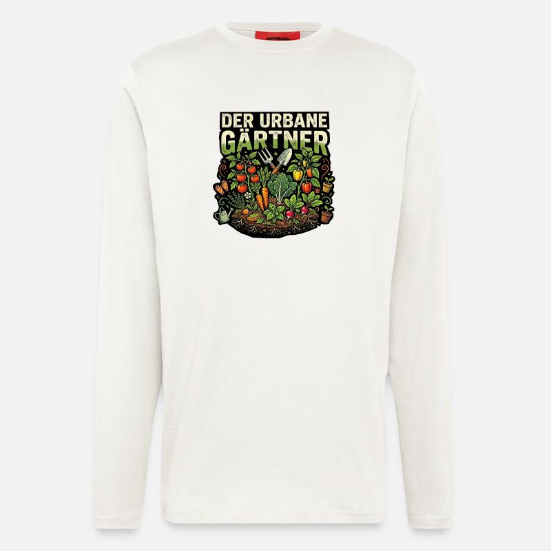 Gärtner Garten Gemüse - Langarmshirt - made by SPREAD  - OFF WHITE