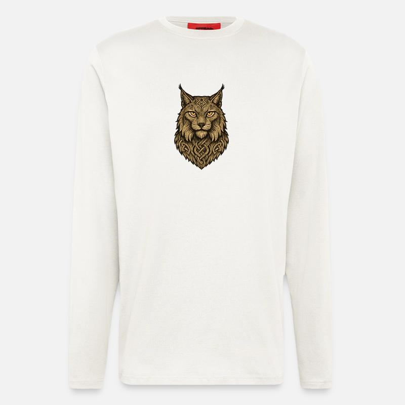 Wolf's head with Celtic ribbon - Longsleeve - made by SPREAD - OFF WHITE