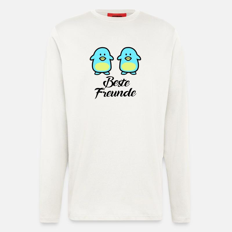 Pinguine Beste Freunde - Langarmshirt - made by SPREAD  - OFF WHITE
