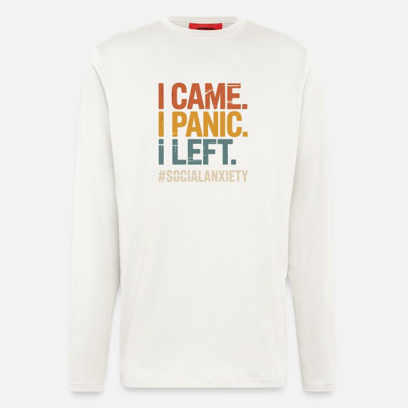 Introverted Problem Funny Social Freak - Longsleeve - made by SPREAD  - OFF WHITE