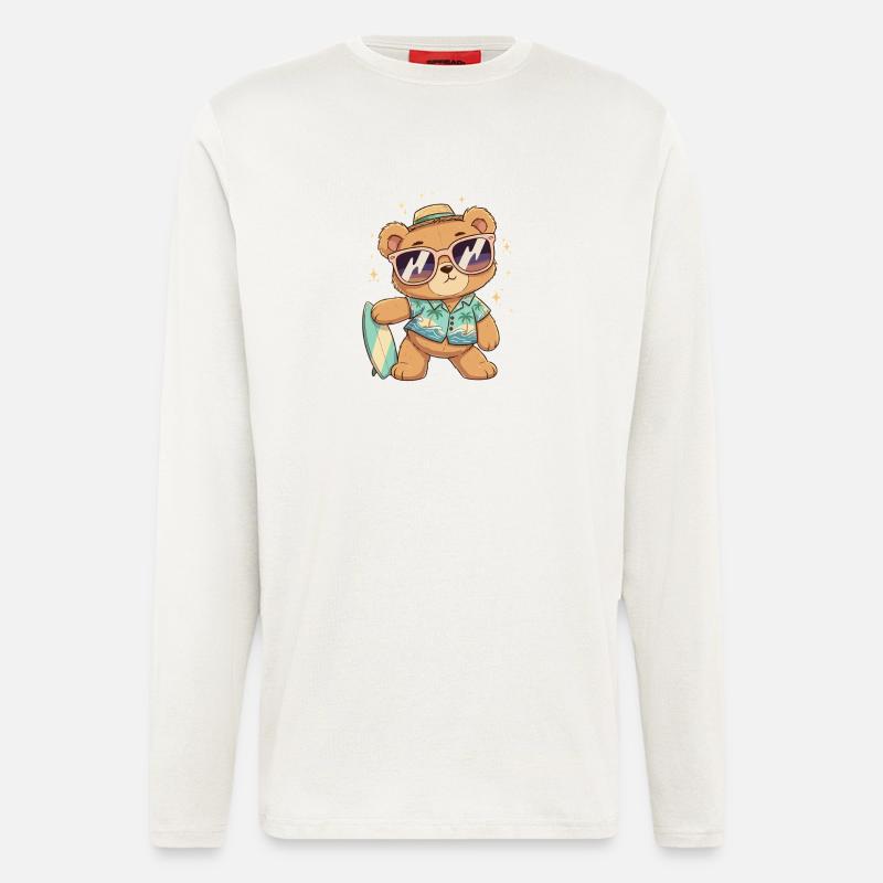 Strandbär Surferlook - Langarmshirt - made by SPREAD  - OFF WHITE