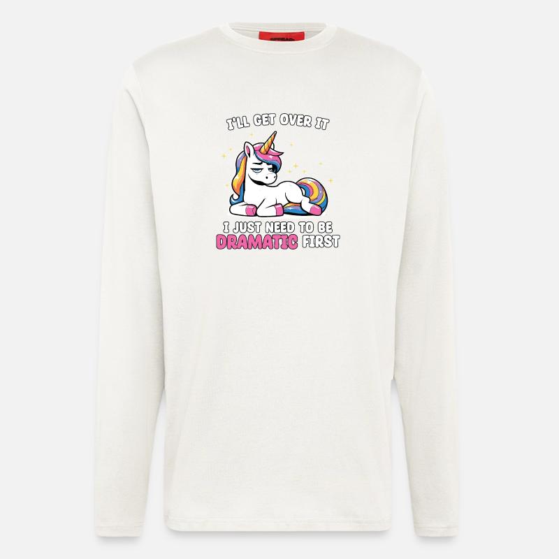 Dramatisch Erst: Einhorn Humor - Langarmshirt - made by SPREAD  - OFF WHITE