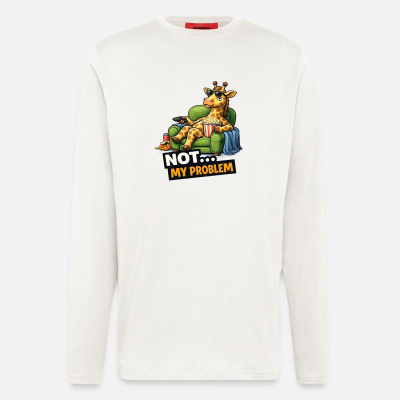 Not My Problem Giraffe Couch Meme - Longsleeve - made by SPREAD - OFF WHITE