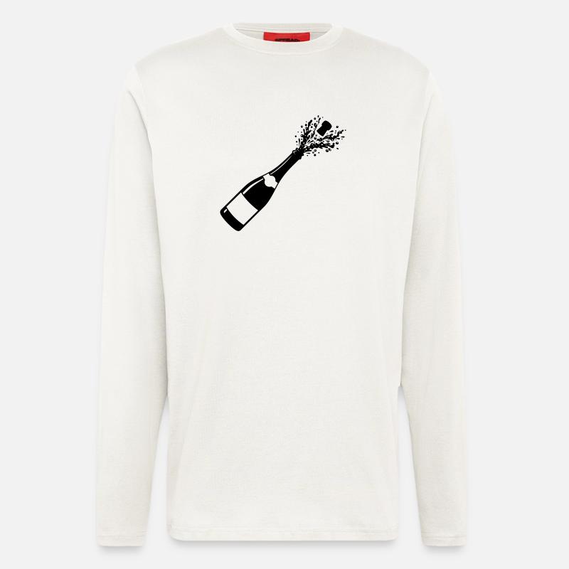 Funkelnde Flaschenpop-Silhouette - Langarmshirt - made by SPREAD  - OFF WHITE