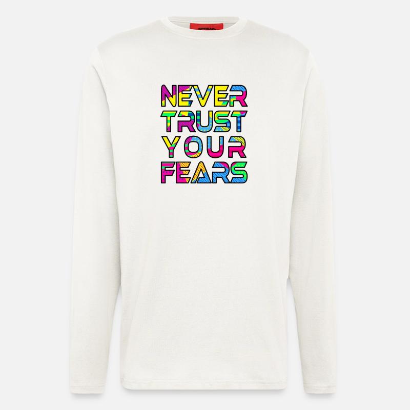 Niemals Angst vor B - Langarmshirt - made by SPREAD  - OFF WHITE
