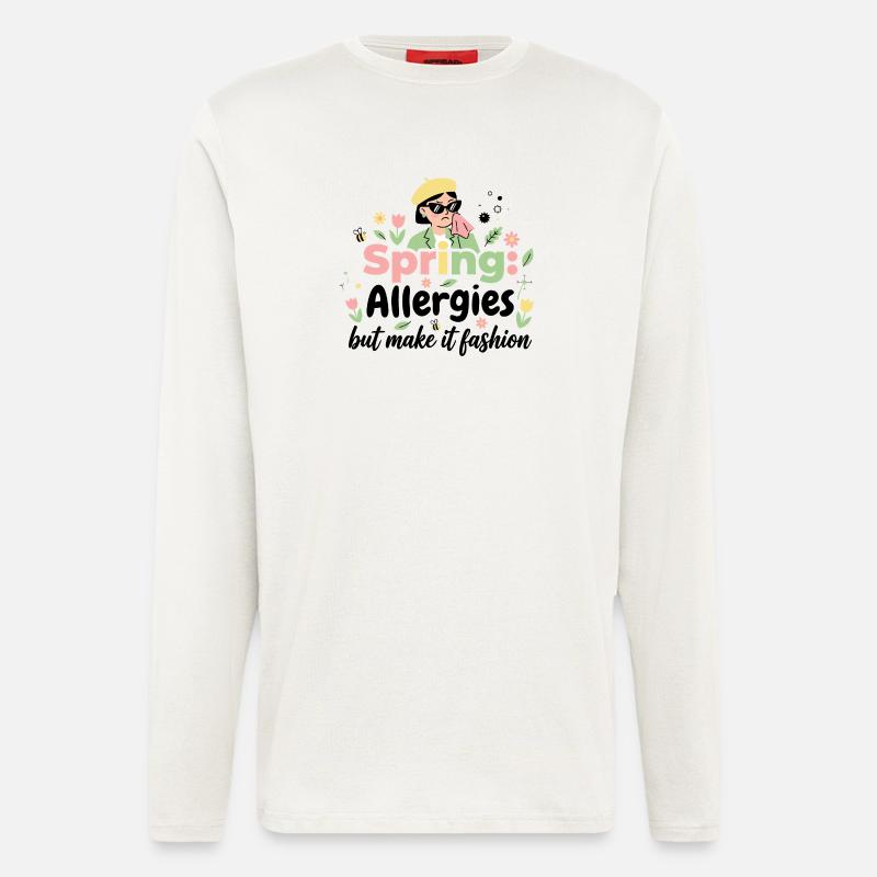 Spring? No thanks! Allergy Queen 2026 - Longsleeve - made by SPREAD  - OFF WHITE