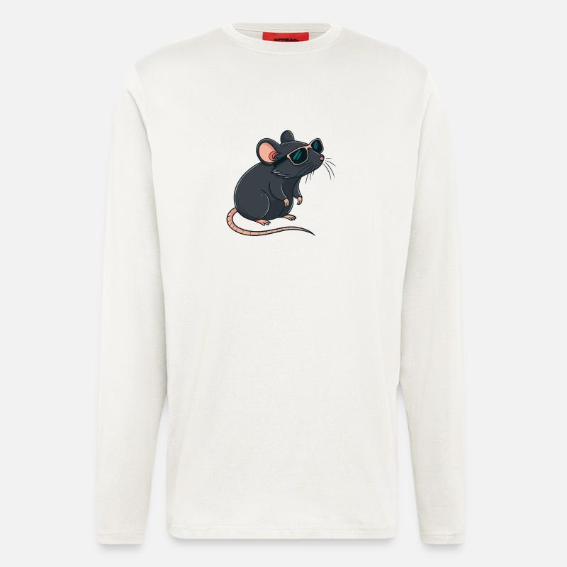 Rat chic sunglasses - Longsleeve - made by SPREAD  - OFF WHITE