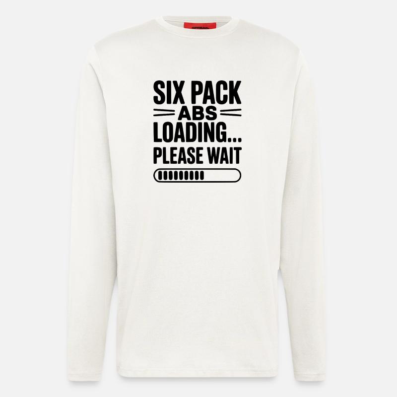 Six Pack Abs Loading... Please Wait - Longsleeve - made by SPREAD  - OFF WHITE