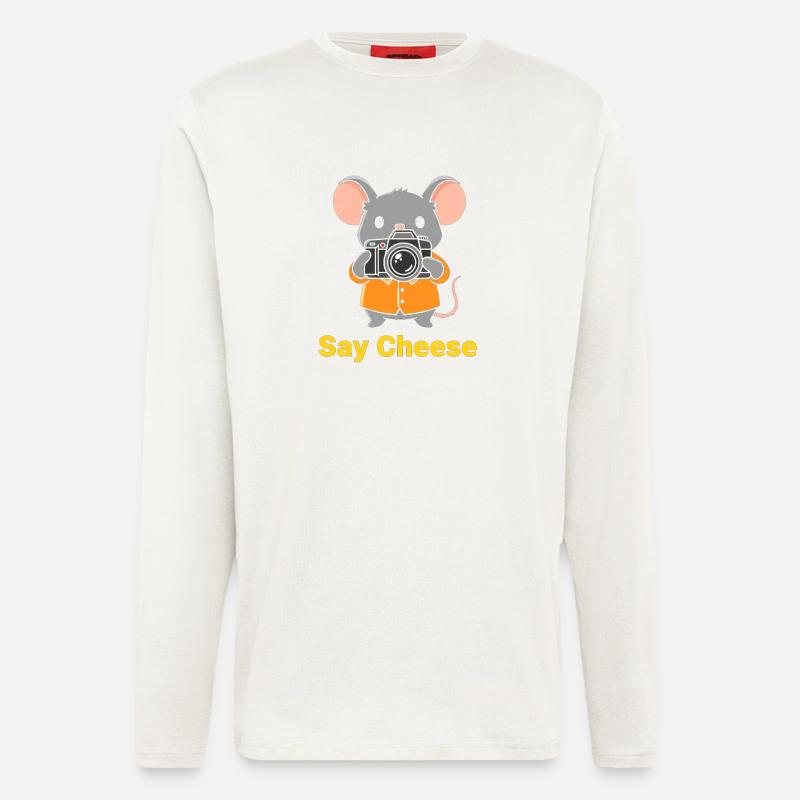 Kameramäuschen Say Cheese - Langarmshirt - made by SPREAD  - OFF WHITE