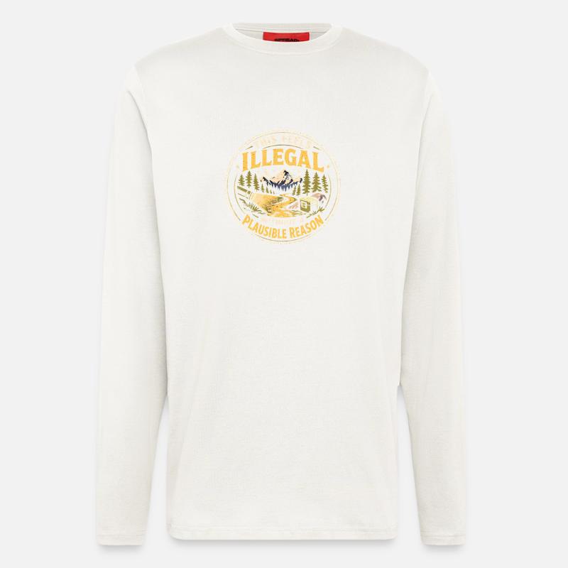 Feels illegal | Night Cache Humor - Longsleeve - made by SPREAD  - OFF WHITE