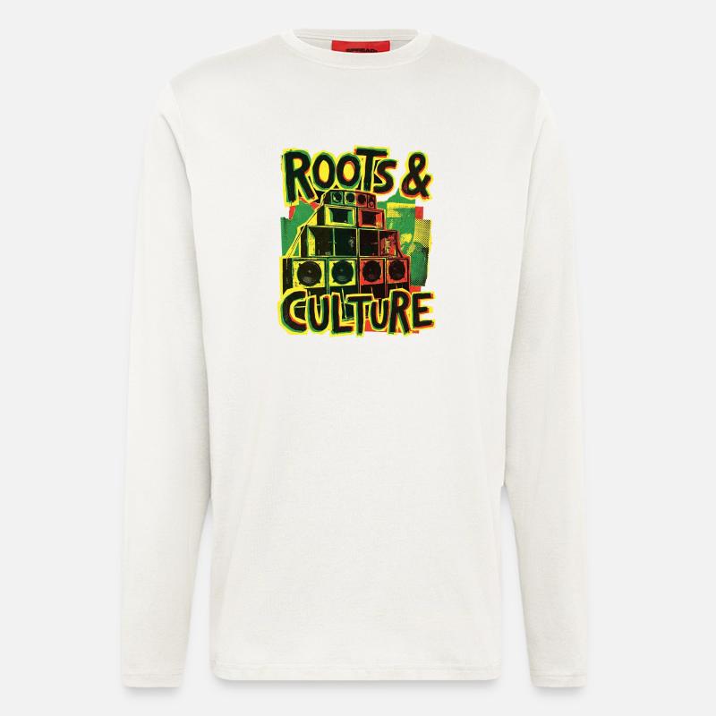 Roots Reggae Dub - Langarmshirt - made by SPREAD  - OFF WHITE