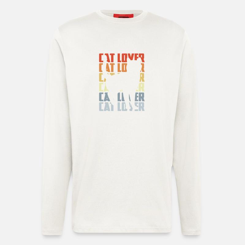 Cat Lover Vintage Look - Longsleeve - made by SPREAD - OFF WHITE