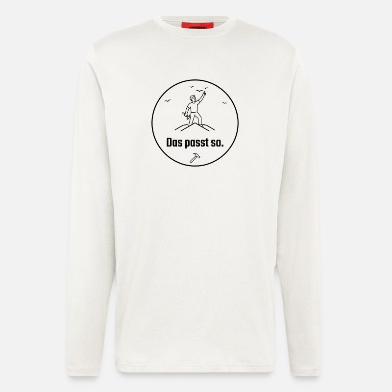 Dachdecker das passt so Stolz - Langarmshirt - made by SPREAD  - OFF WHITE