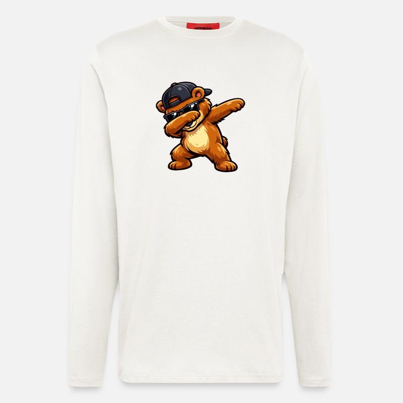 Dabbing Bear - Langarmshirt - made by SPREAD  - OFF WHITE