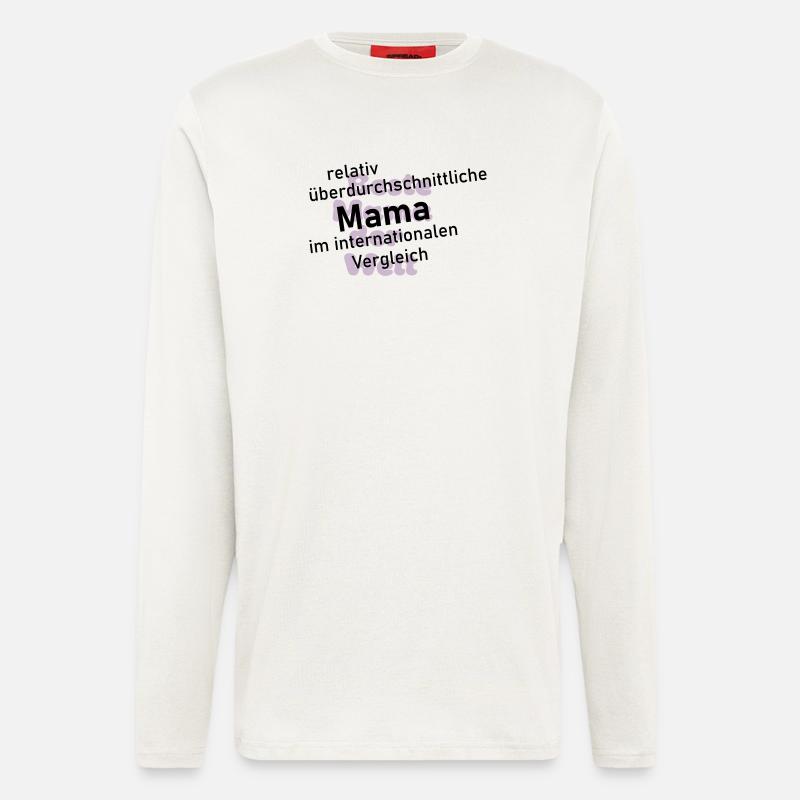 überdurchschnittliche mama - Langarmshirt - made by SPREAD - OFF WHITE