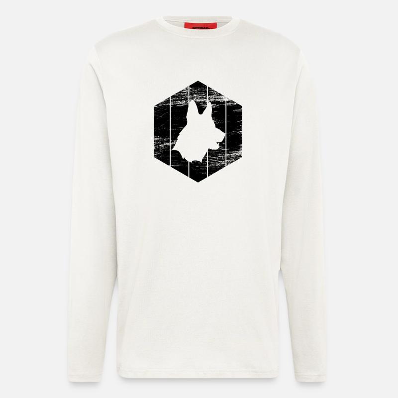 German Shepherd Sketch - Longsleeve - made by SPREAD  - OFF WHITE