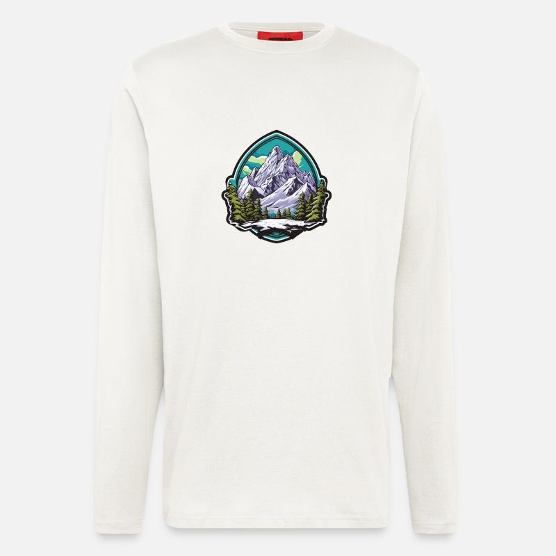 Berge Mountains - Langarmshirt - made by SPREAD  - OFF WHITE