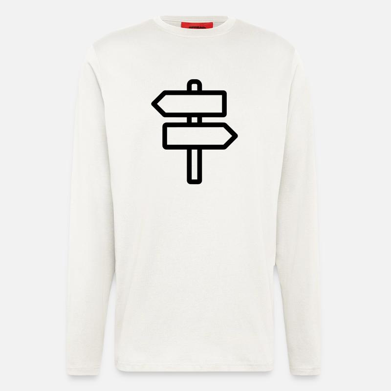 Richtungszeichen - Langarmshirt - made by SPREAD  - OFF WHITE