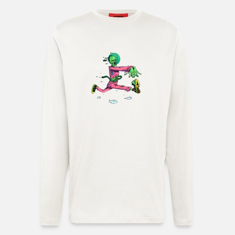 Zombie Runner Neon Pop - Langarmshirt - made by SPREAD  - OFF WHITE