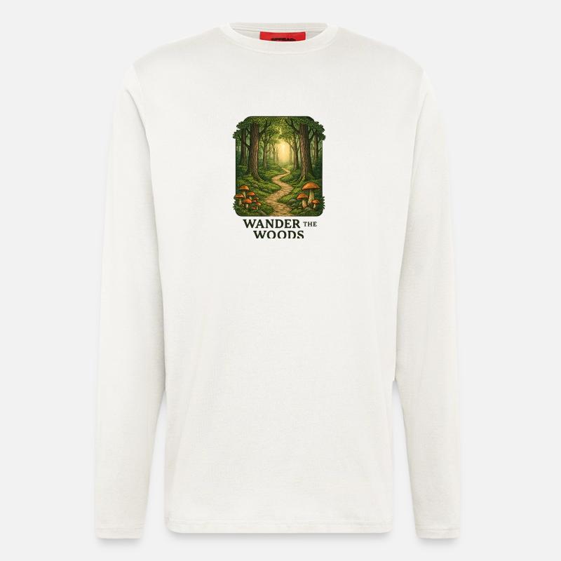 Waldpfad Wander durch den Wald - Langarmshirt - made by SPREAD  - OFF WHITE