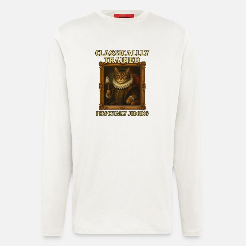 Classically Trained Perpetually Judging Renaissanc - Langarmshirt - made by SPREAD  - OFF WHITE