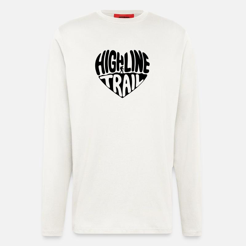 Highline_Trail_Herz_zweiteilig_schwarz - Langarmshirt - made by SPREAD  - OFF WHITE