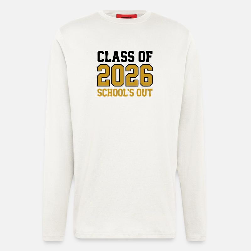 Class of 2026 Schools Out Logo - Langarmshirt - made by SPREAD  - OFF WHITE