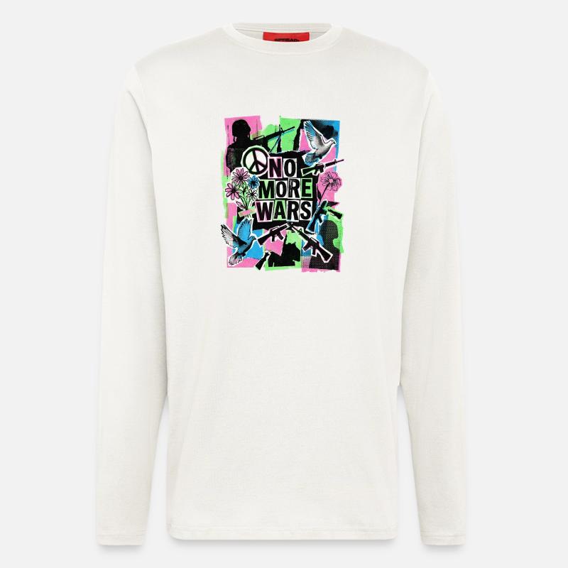 Peace: Never again war - Longsleeve - made by SPREAD  - OFF WHITE