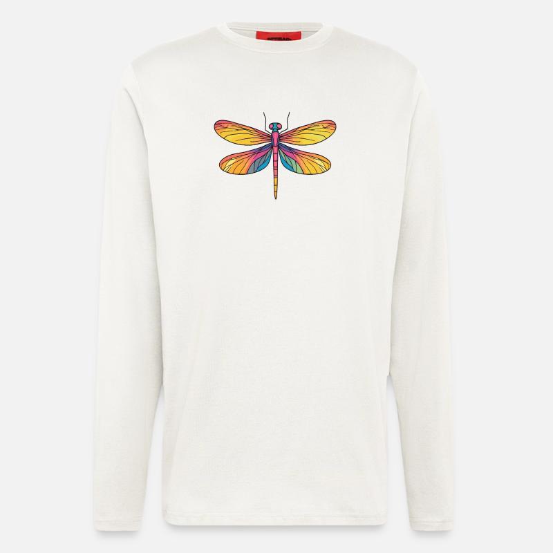 Regenbogen Libellenflügel - Langarmshirt - made by SPREAD  - OFF WHITE