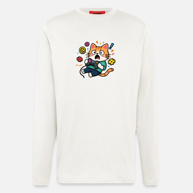 Gamer Cat Unleashed - Langarmshirt - made by SPREAD  - OFF WHITE