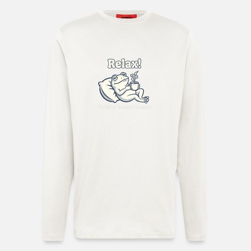Relaxed frog: Nothing is under control - Longsleeve - made by SPREAD  - OFF WHITE
