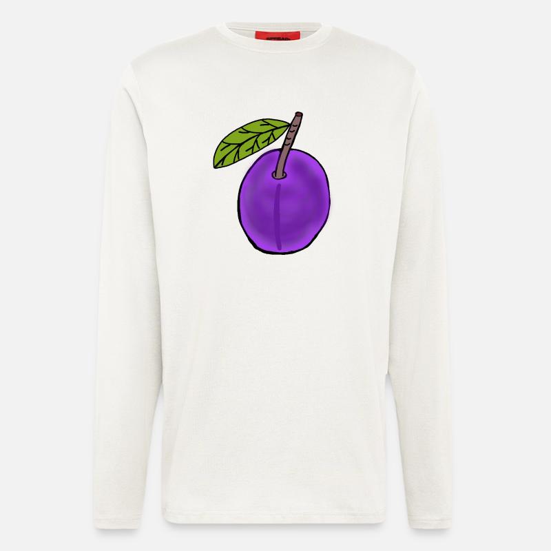 Plum Fruit Fruit Plums Hobby Gardener - Longsleeve - made by SPREAD  - OFF WHITE