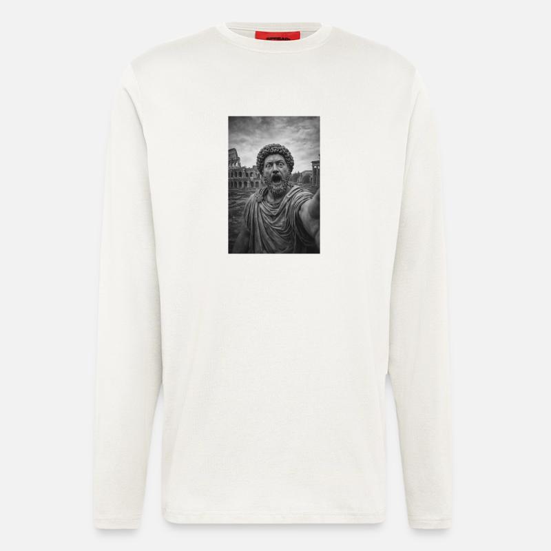 Marcus Aurelius Self-Portrait - Longsleeve - made by SPREAD  - OFF WHITE