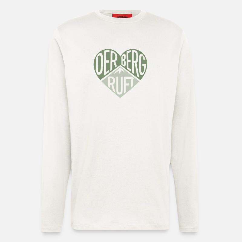 Der Berg ruft Herzdesign  - Langarmshirt - made by SPREAD  - OFF WHITE