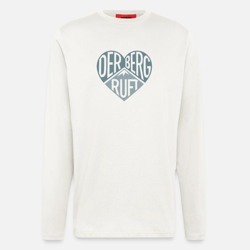 Der Berg ruft - Herzdesign - Langarmshirt - made by SPREAD  - OFF WHITE