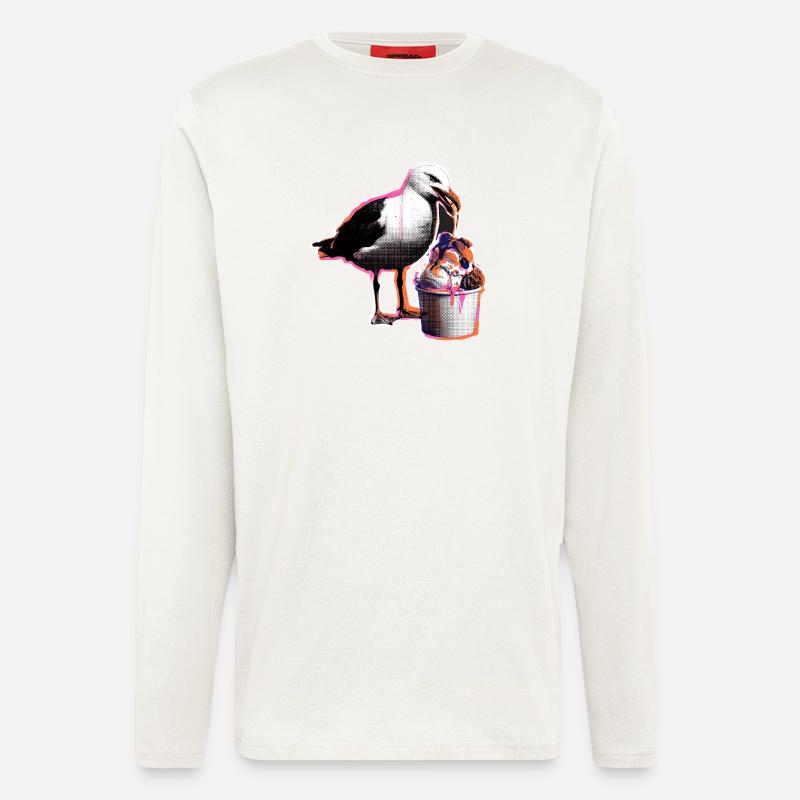 Möwe Isst Eis - Longsleeve - made by SPREAD  - OFF WHITE