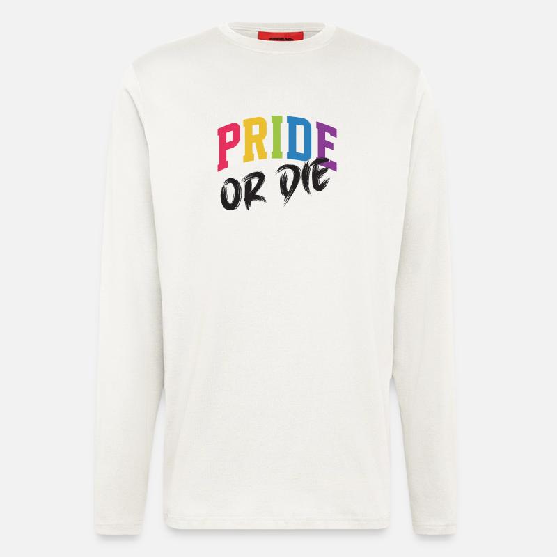 LGBT-Pride-Monat – Pride or Die - Langarmshirt - made by SPREAD - OFF WHITE