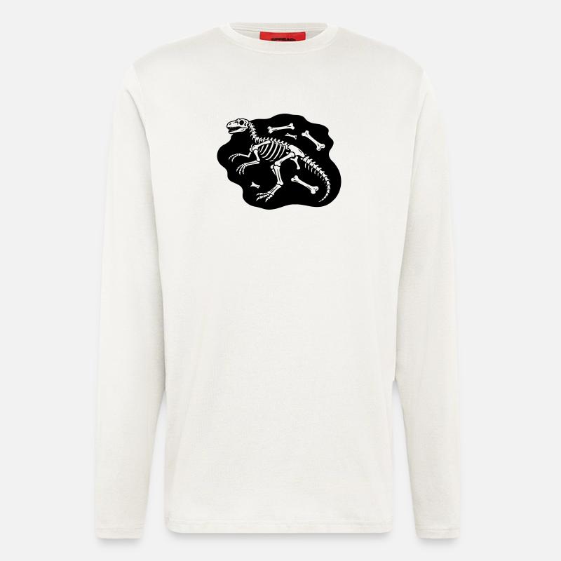 Dinosaurierknochen - Langarmshirt - made by SPREAD  - OFF WHITE