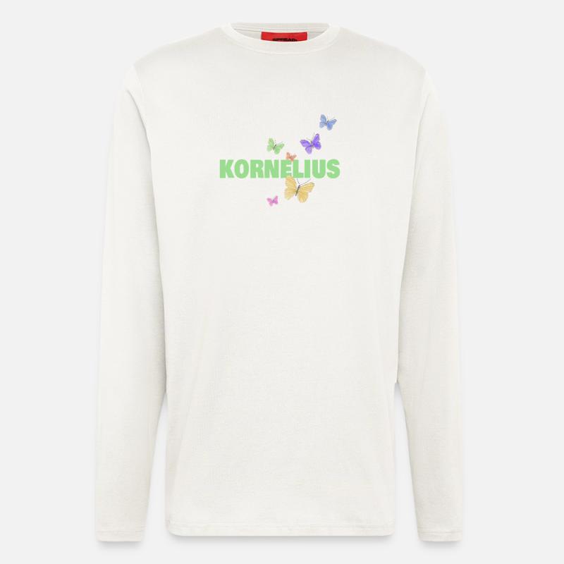 Cornelius with butterflies - Longsleeve - made by SPREAD  - OFF WHITE