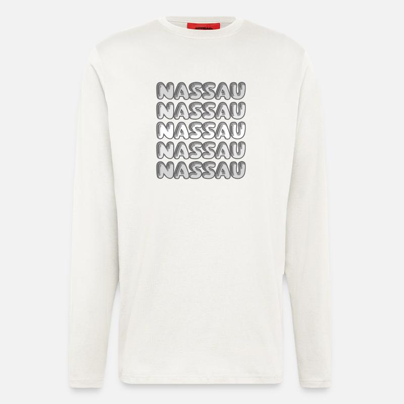 Nassau Bubble Pattern Multi-Font - Longsleeve - made by SPREAD  - OFF WHITE