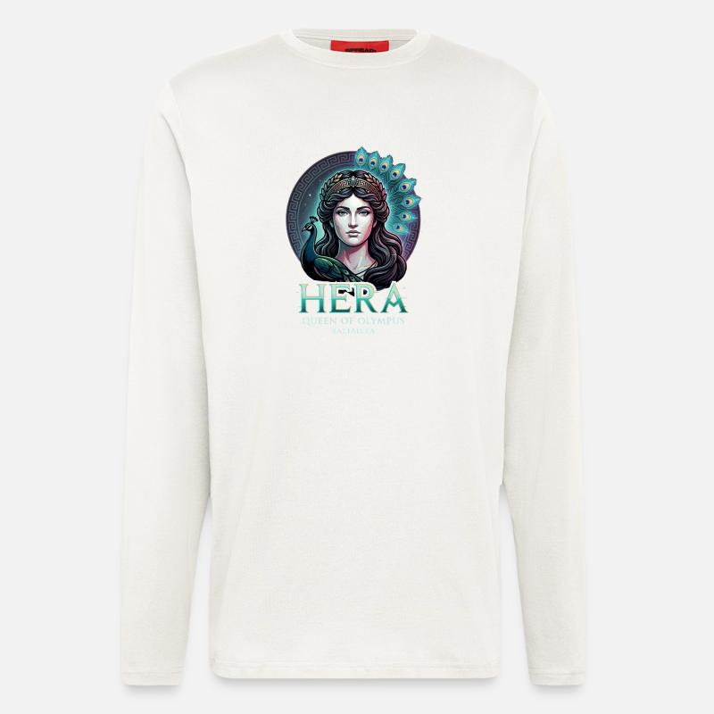 Hera bunter Pfau - Langarmshirt - made by SPREAD  - OFF WHITE