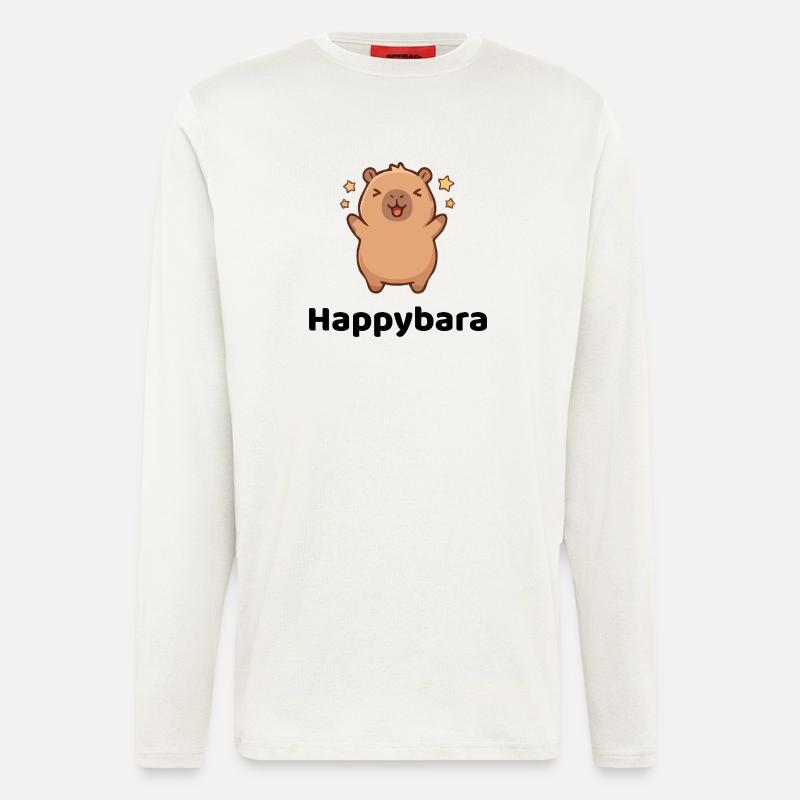 Happybara - maximal entspannt und happy - Langarmshirt - made by SPREAD  - OFF WHITE