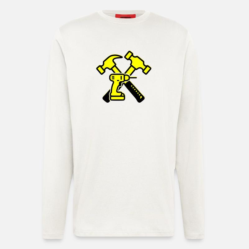 Tool Drill Hammers Yellow - Longsleeve - made by SPREAD  - OFF WHITE