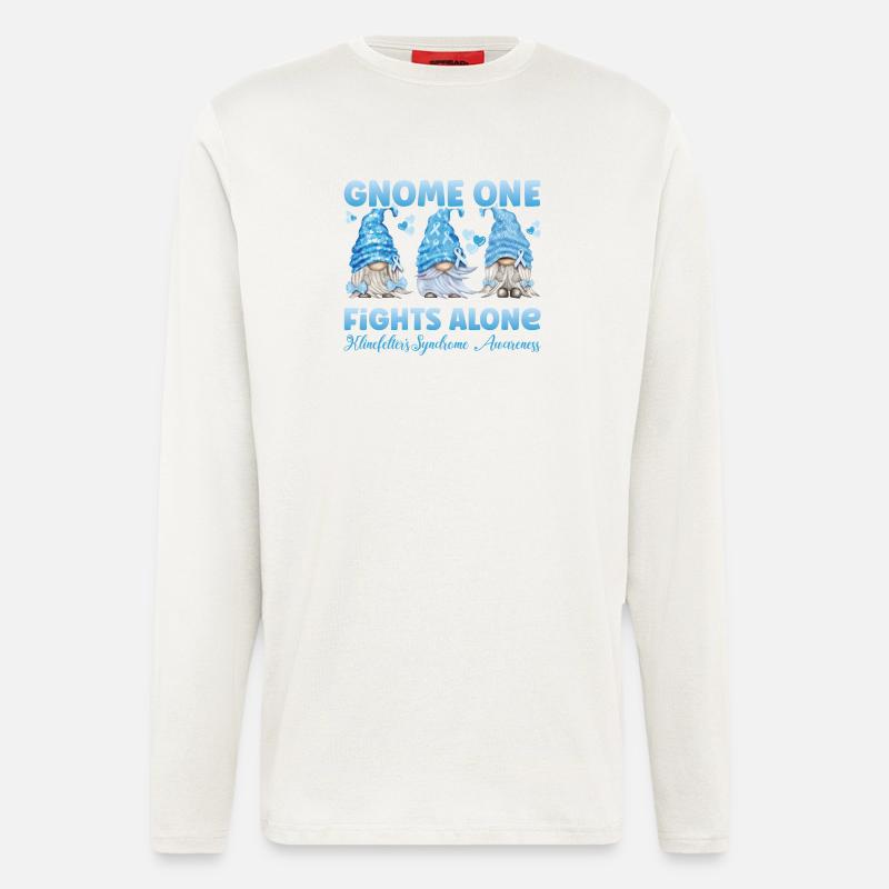 Gnom Hellblau Klinefelter Syndrom - Langarmshirt - made by SPREAD  - OFF WHITE