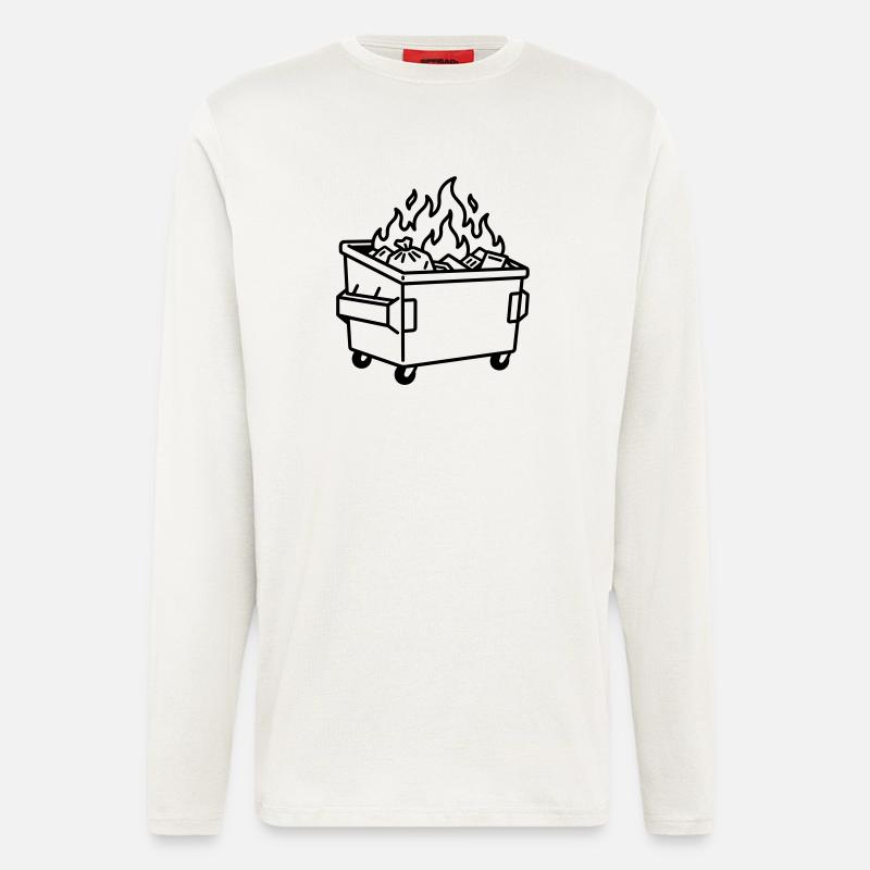 Dumpster Fire - Longsleeve - made by SPREAD  - OFF WHITE