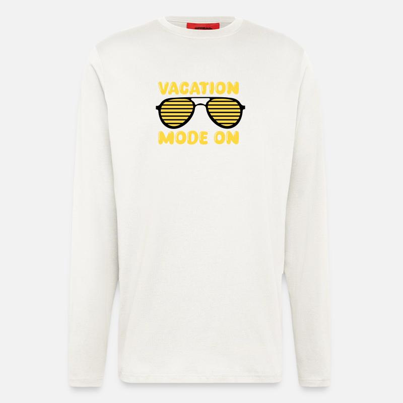 Vacation Mode On Retro - Langarmshirt - made by SPREAD  - OFF WHITE