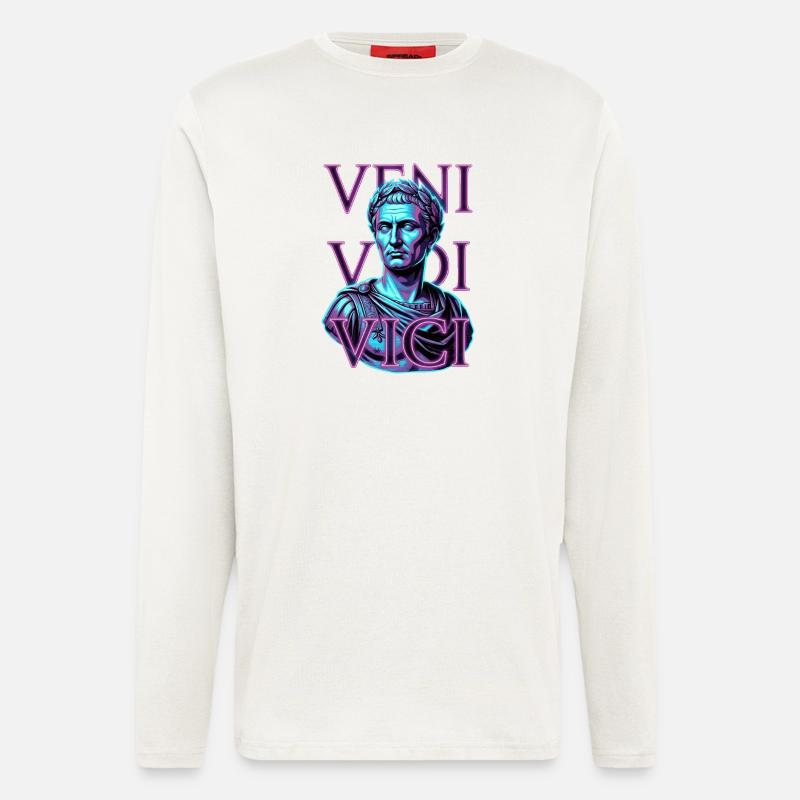 Veni Vidi Vici Caesar - Langarmshirt - made by SPREAD  - OFF WHITE