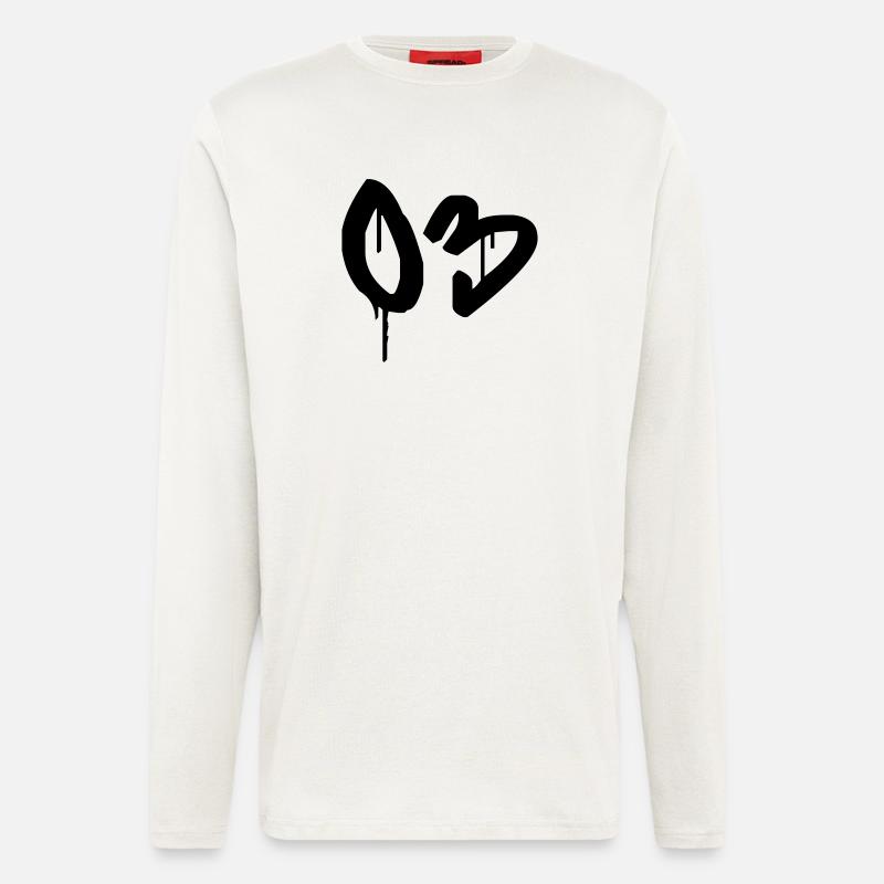 Number 03 Urban Graffiti Style - Longsleeve - made by SPREAD  - OFF WHITE
